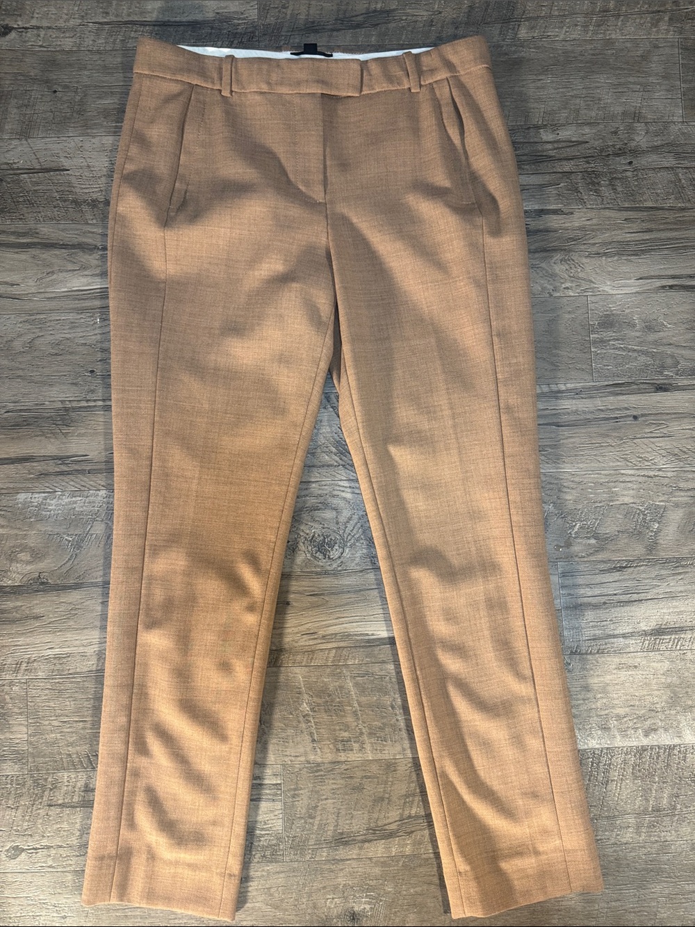 J. Crew “Maddie” Camel/Tan Tailored Wool Blend Trousers - Size 8